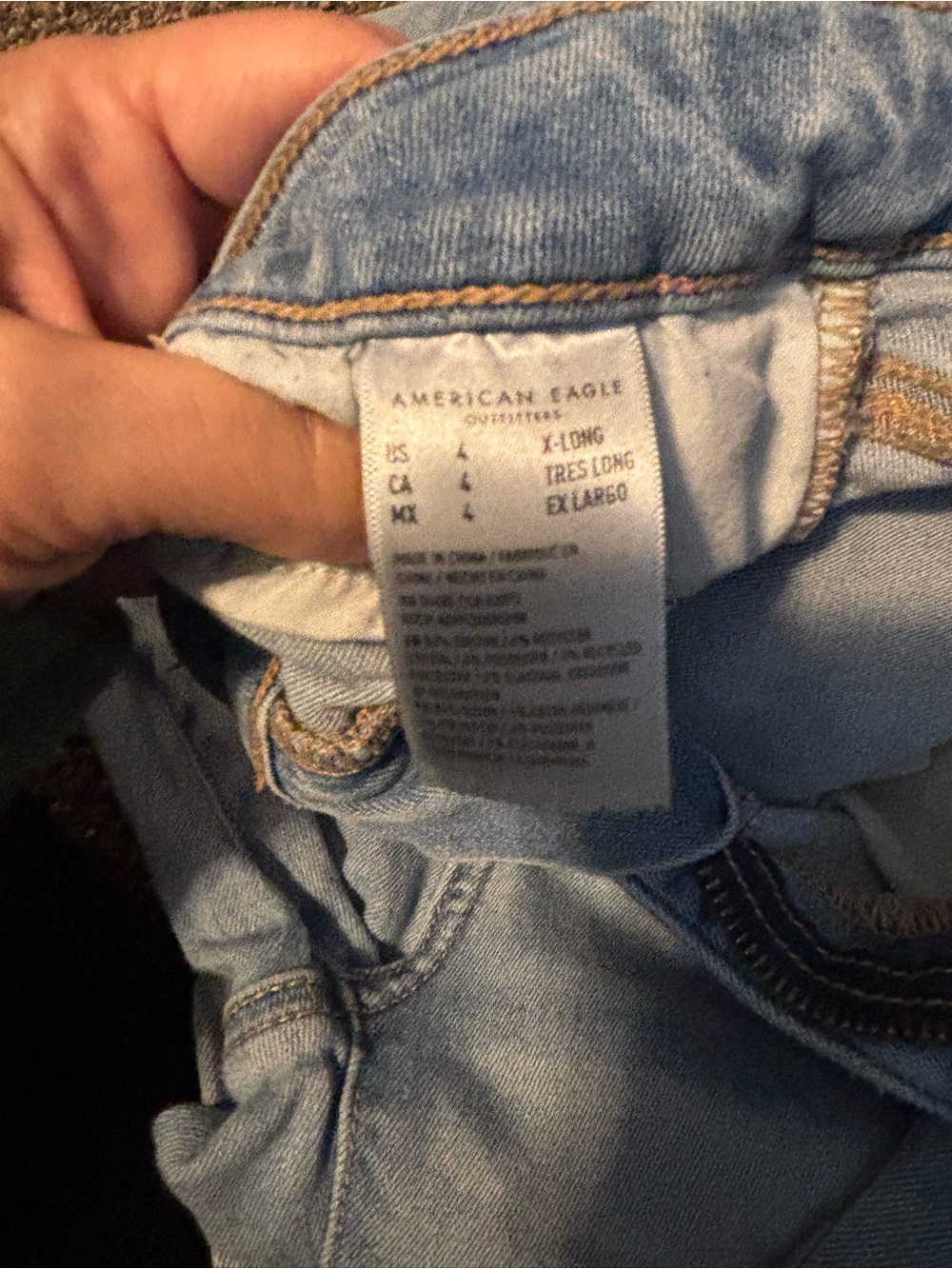 American Eagle Outfitters Light Blue Skinny Jeans - Picture 3 of 3